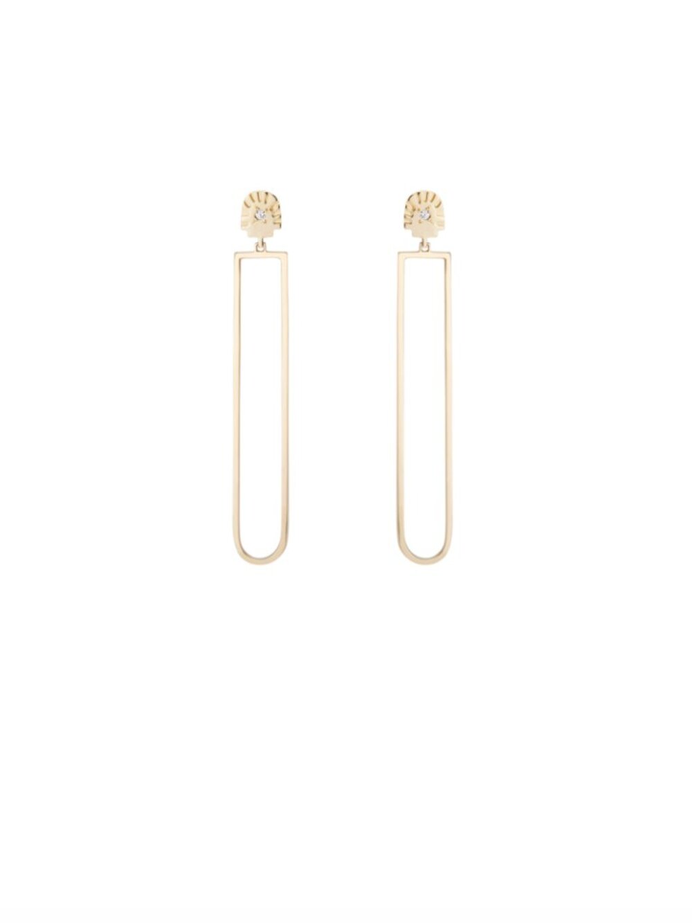 Ray Fringe Diamond Drops Yellow Gold